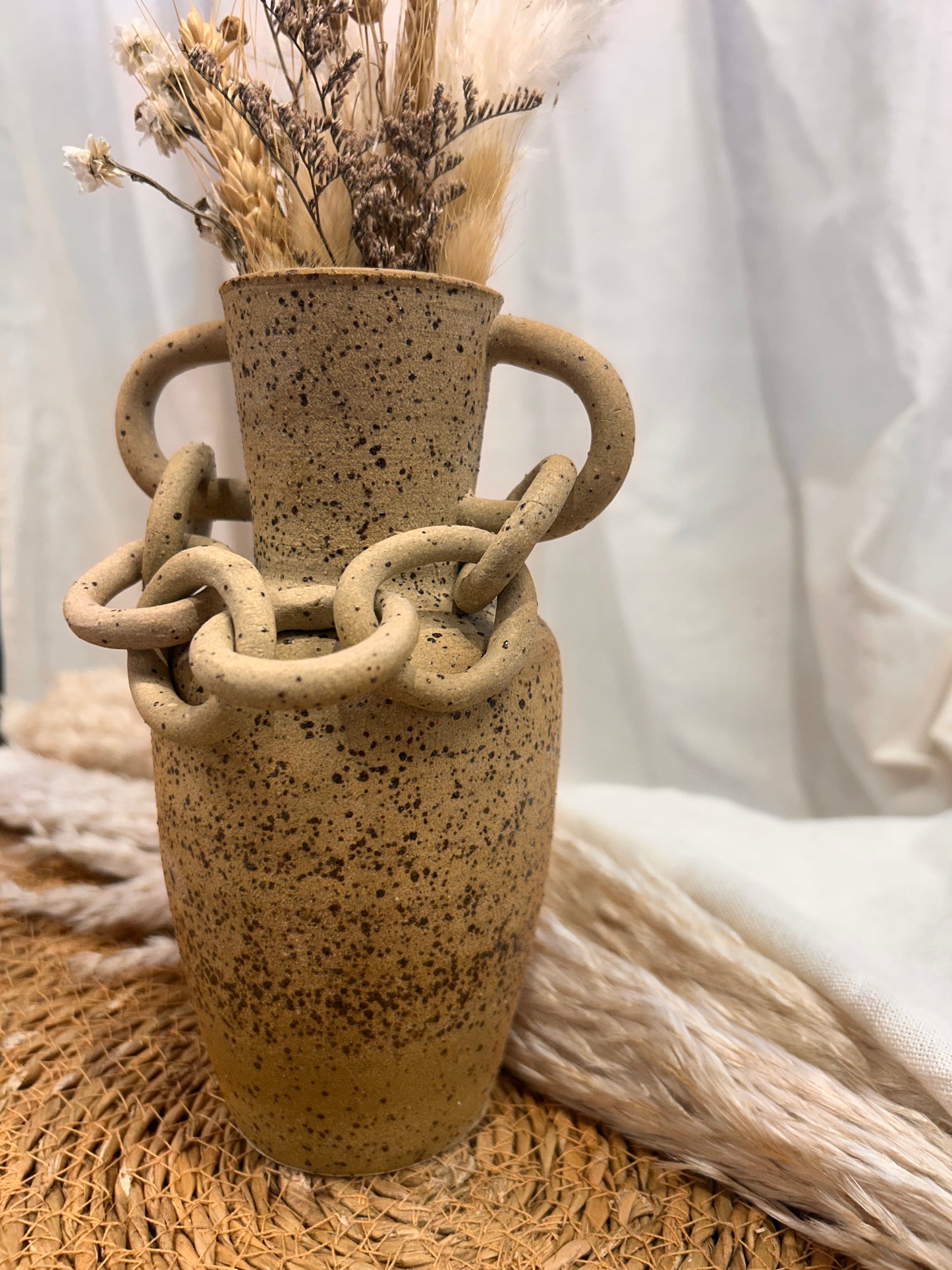 Burnt Speckle - Chain Vase
