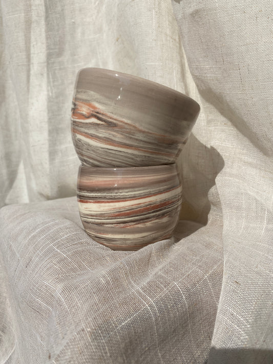 Marbled Flat White Cup