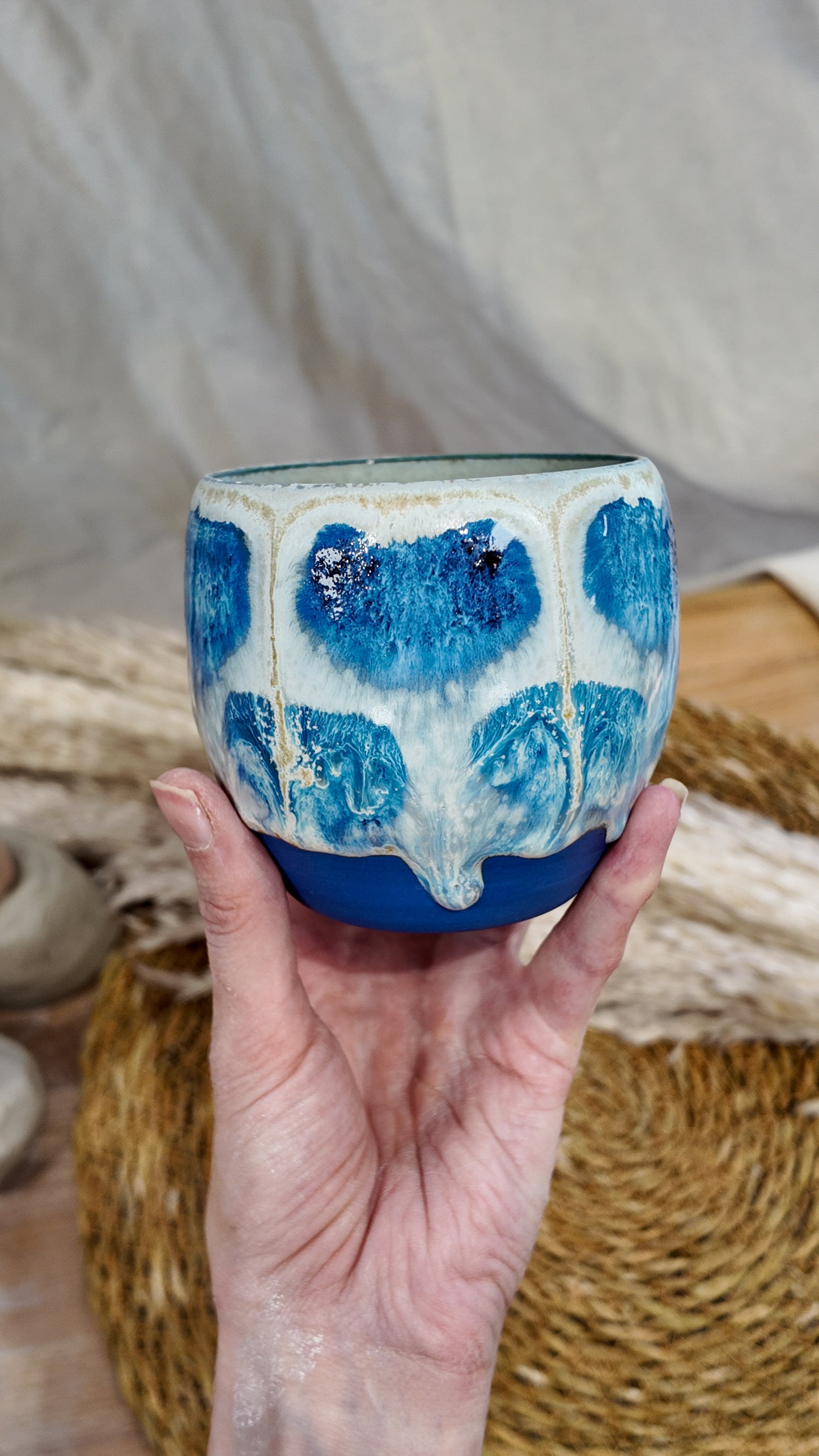 Saphire Blue Porcelain Cup