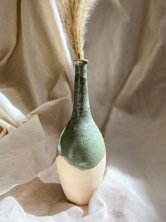 Green Thin Neck Vase