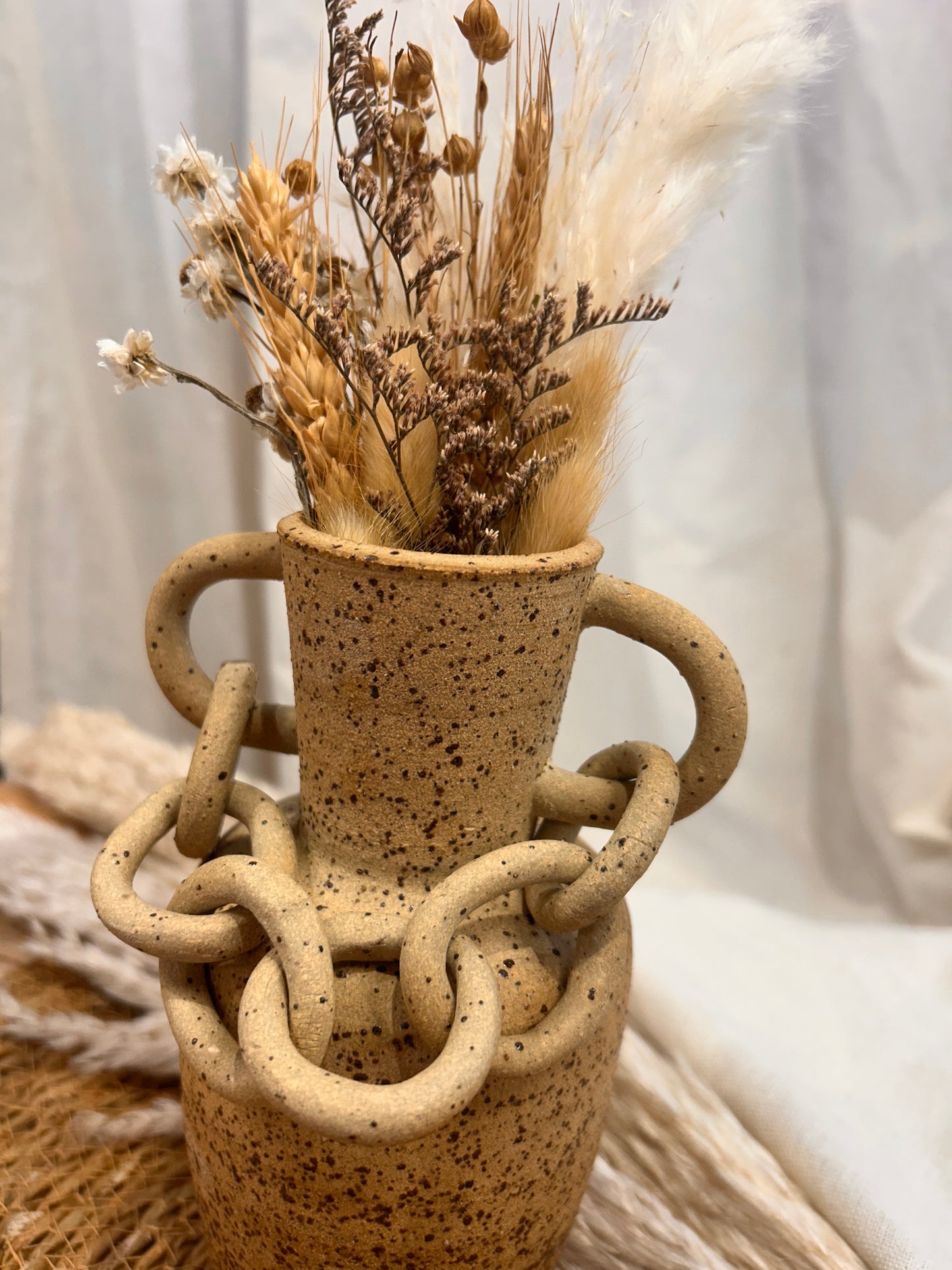 Burnt Speckle - Chain Vase
