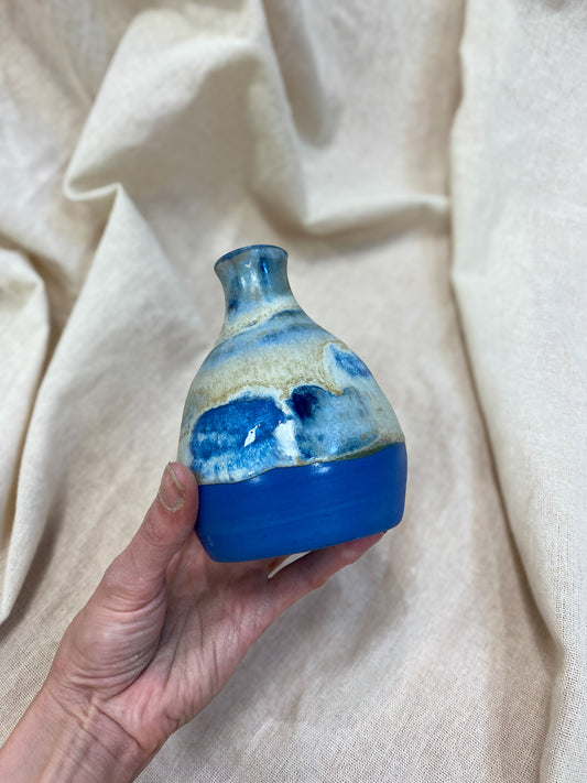 Saphire Blue Porcelain Bud Vase